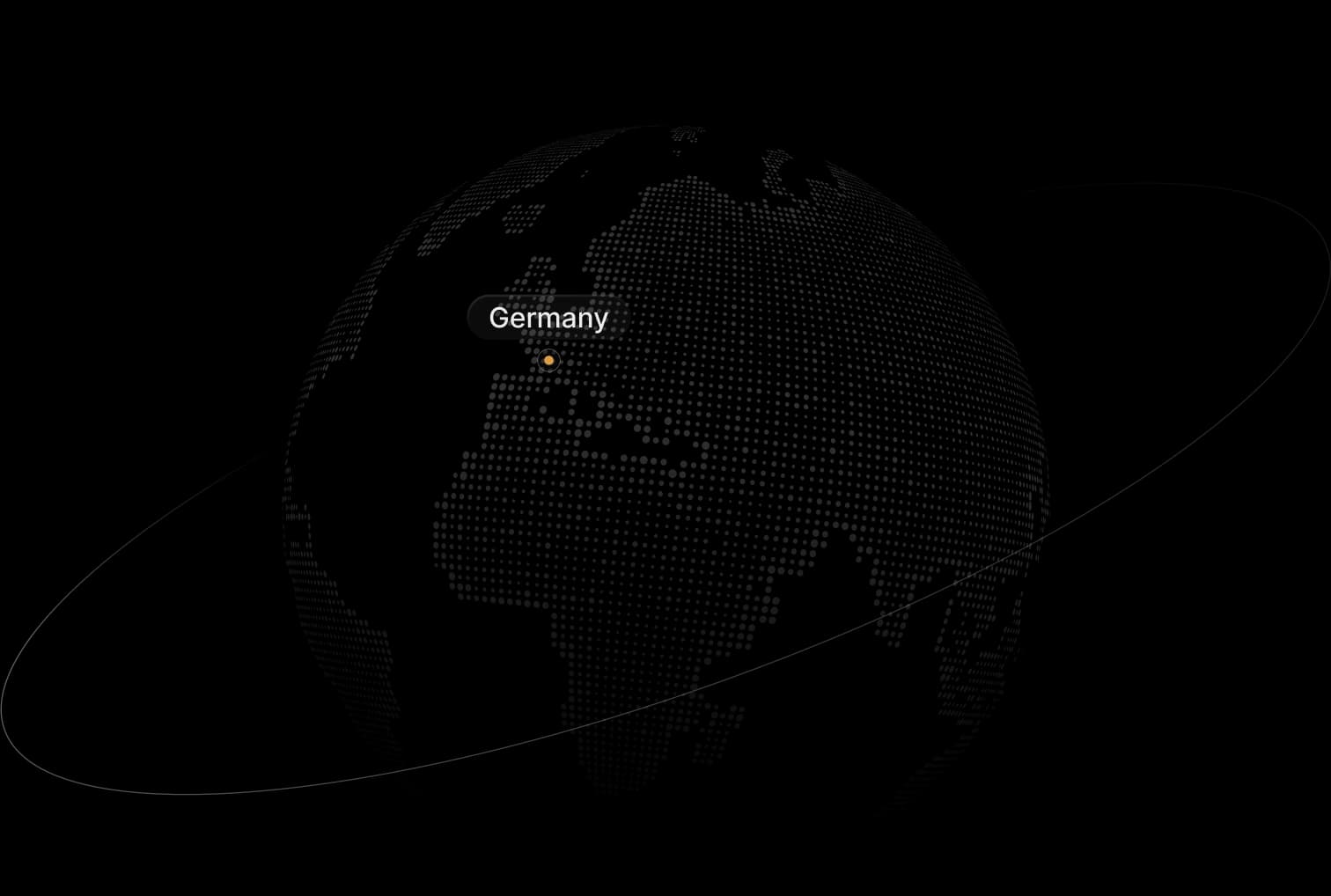 Globe showing location in Germany