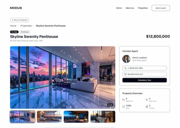 Creative agency website design with portfolio showcase and elegant visual presentation