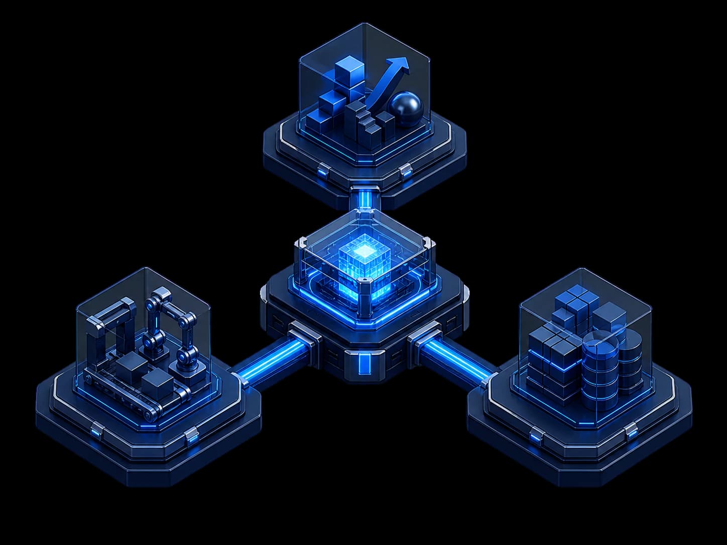 A modular AI workflow system connected through one central control layer