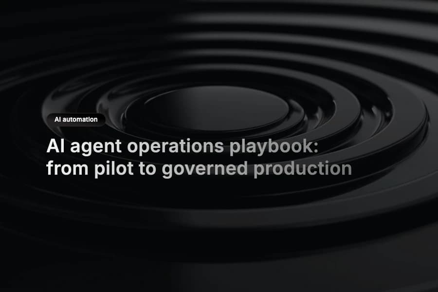 Operations leaders reviewing AI agent rollout metrics and governance checkpoints