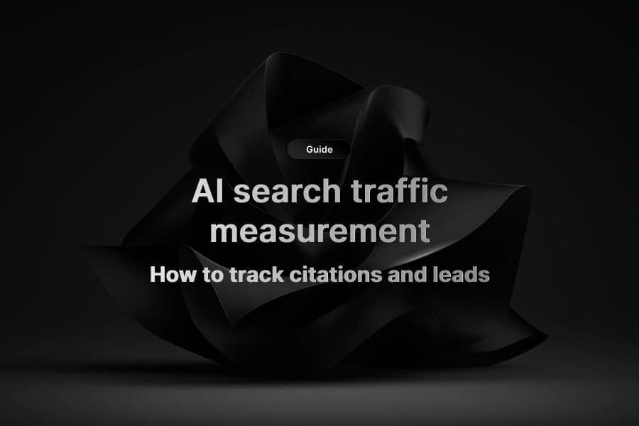 AI search traffic measurement dashboard with citations and leads