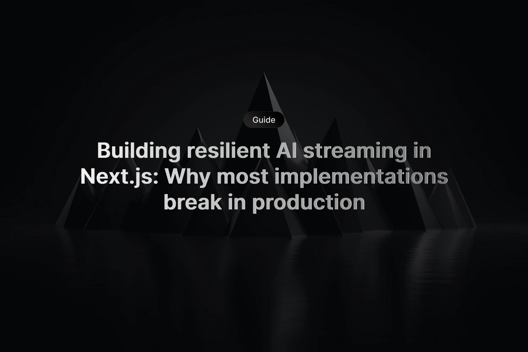 Next.js application dashboard showing AI streaming responses with error handling patterns and performance metrics