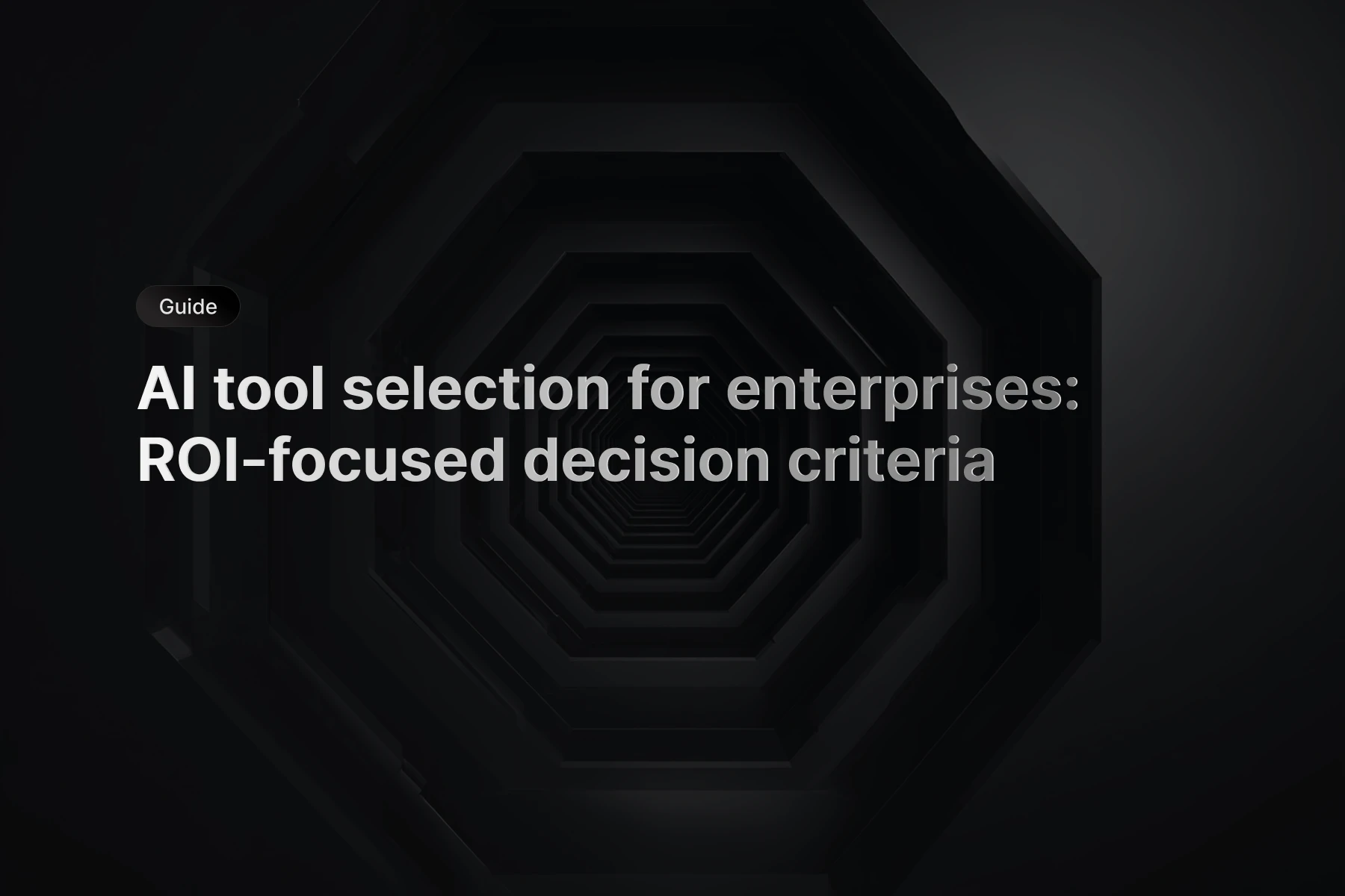 Enterprise decision framework matrix showing AI tool evaluation criteria, ROI analysis, and risk assessment factors for technology procurement
