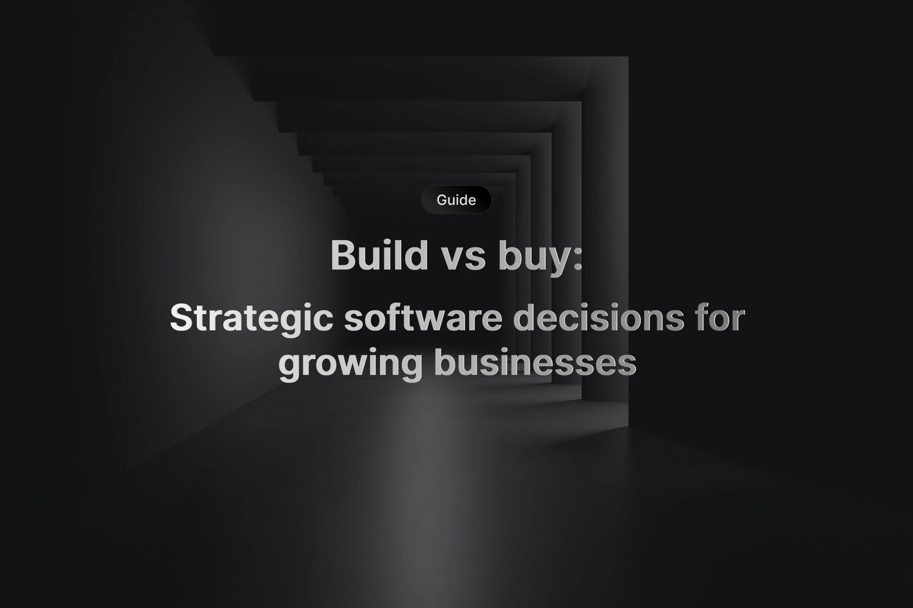 Business executives analyzing build vs buy decision matrix with cost comparisons, strategic frameworks, and technology evaluation criteria on digital displays
