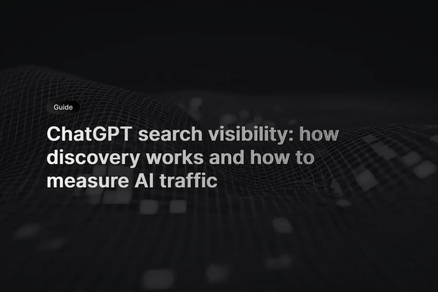 ChatGPT search visibility map with citations and traffic measurement