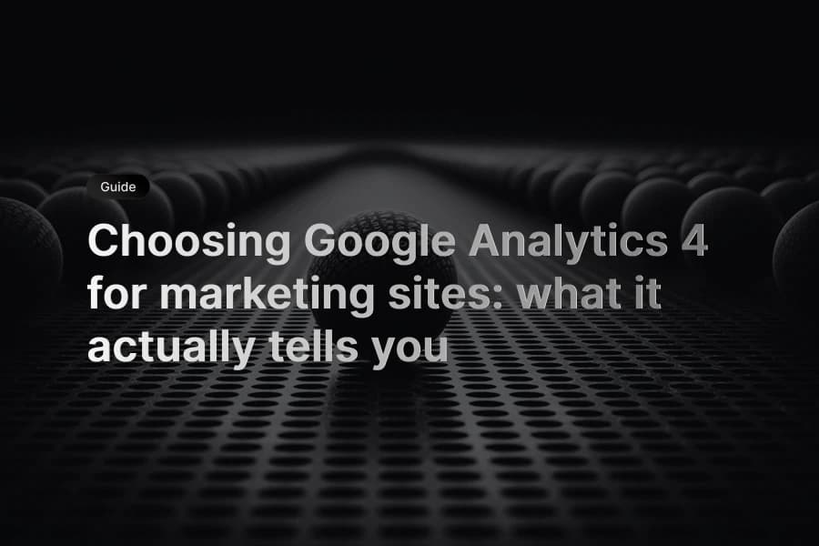 GA4 dashboard view highlighting key events and lead tracking