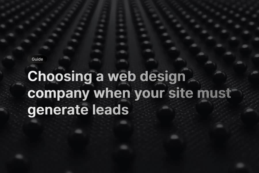 Decision map showing how a lead-gen website routes buyers to inquiry