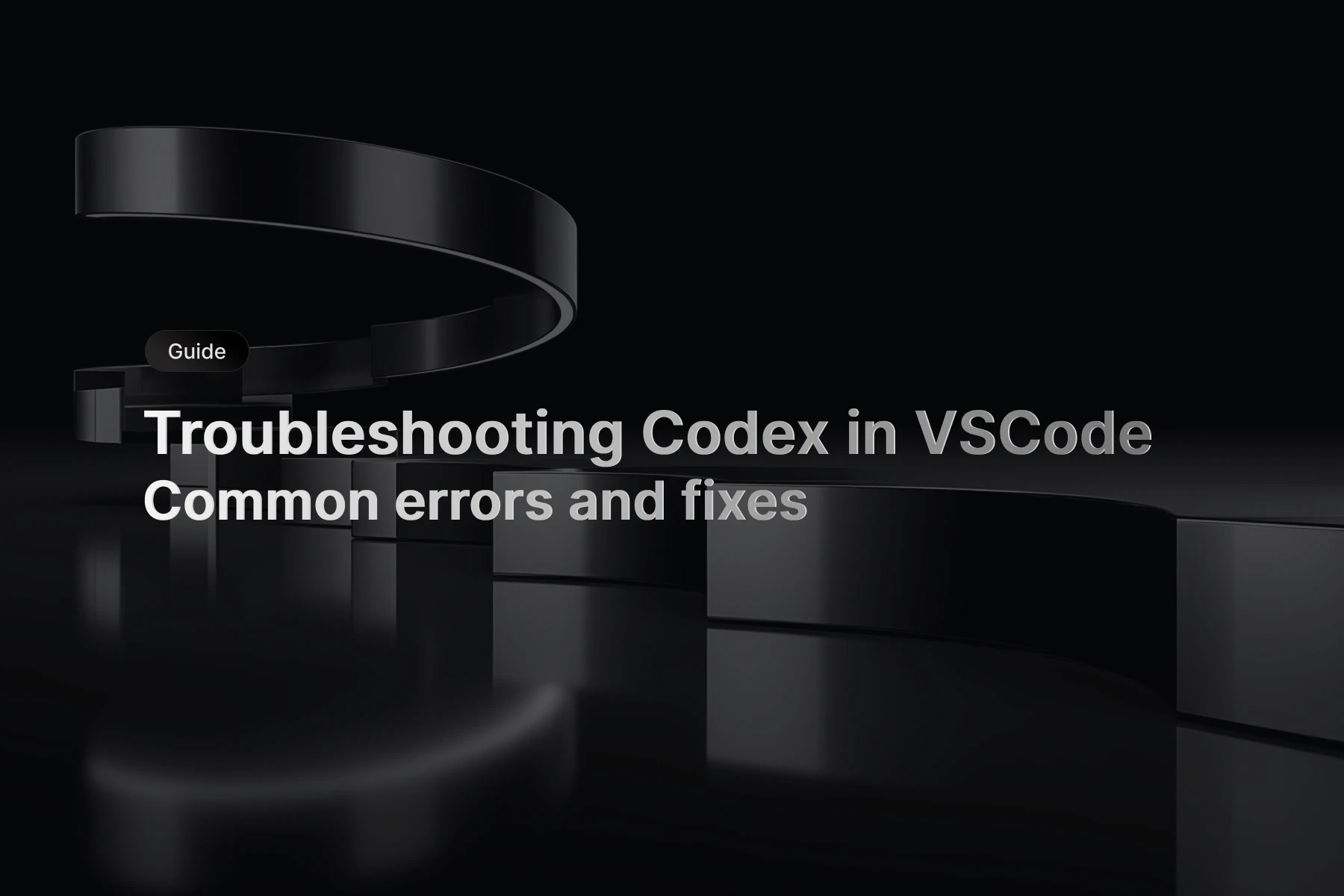VSCode window showing Codex error messages with fixes highlighted