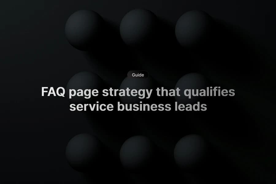 FAQ page layout with grouped questions and clear decision paths