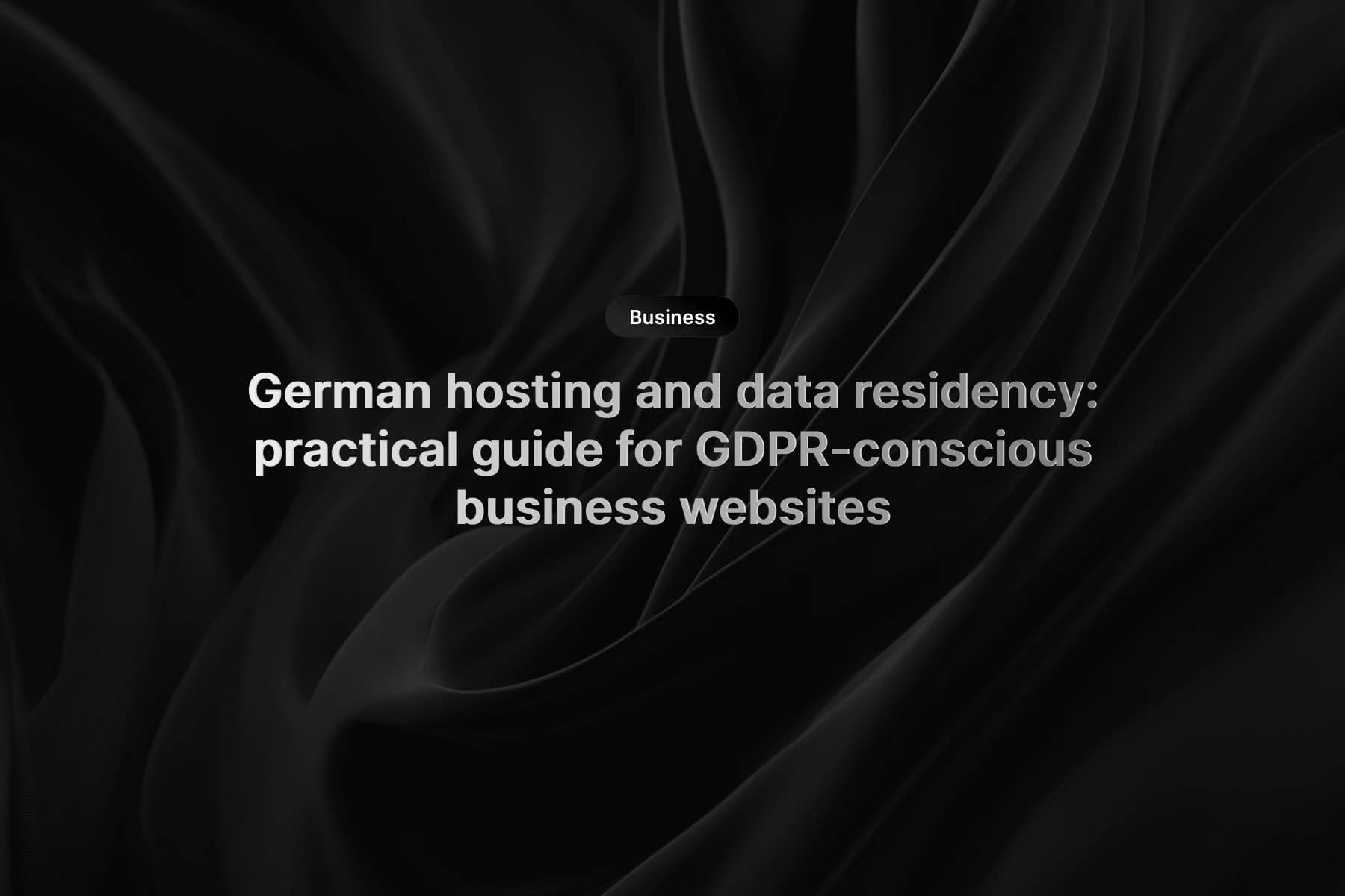 Server rack visual overlaid with EU stars and a map of Germany, symbolising data residency and hosting decisions