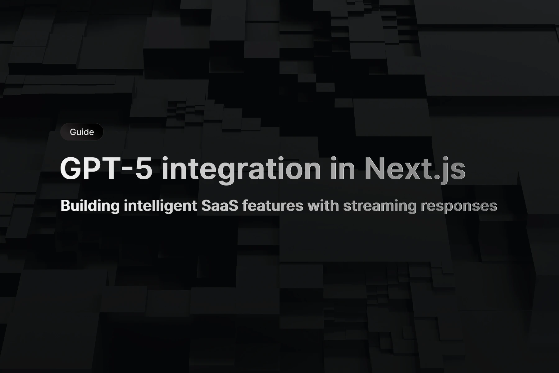 Modern AI integration dashboard showing Next.js application with OpenAI streaming responses and intelligent features