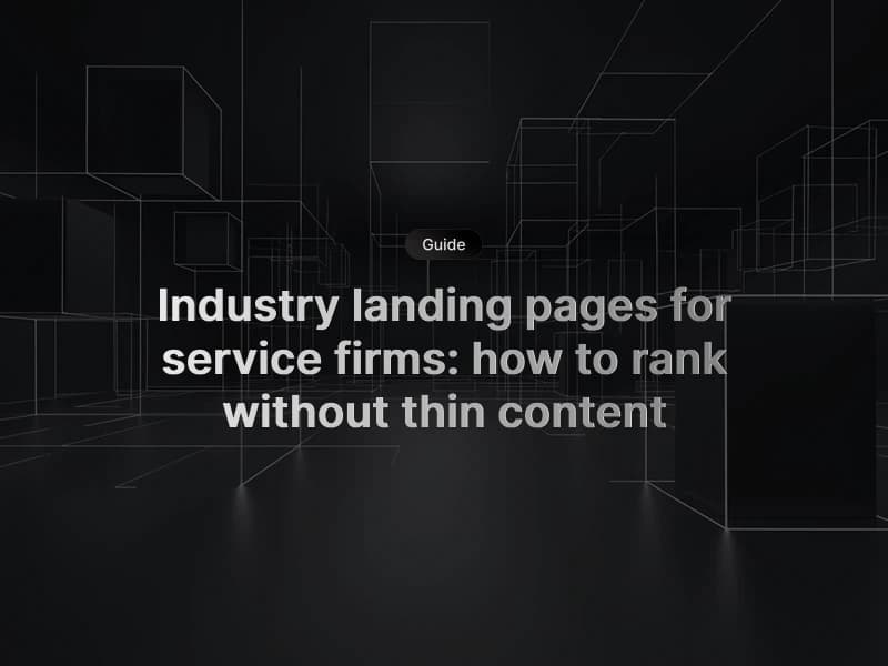 Abstract shapes representing differentiated industry landing pages