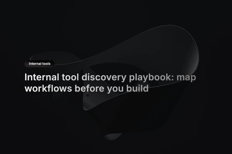 Workshop board mapping internal workflow states, handoffs, and exceptions