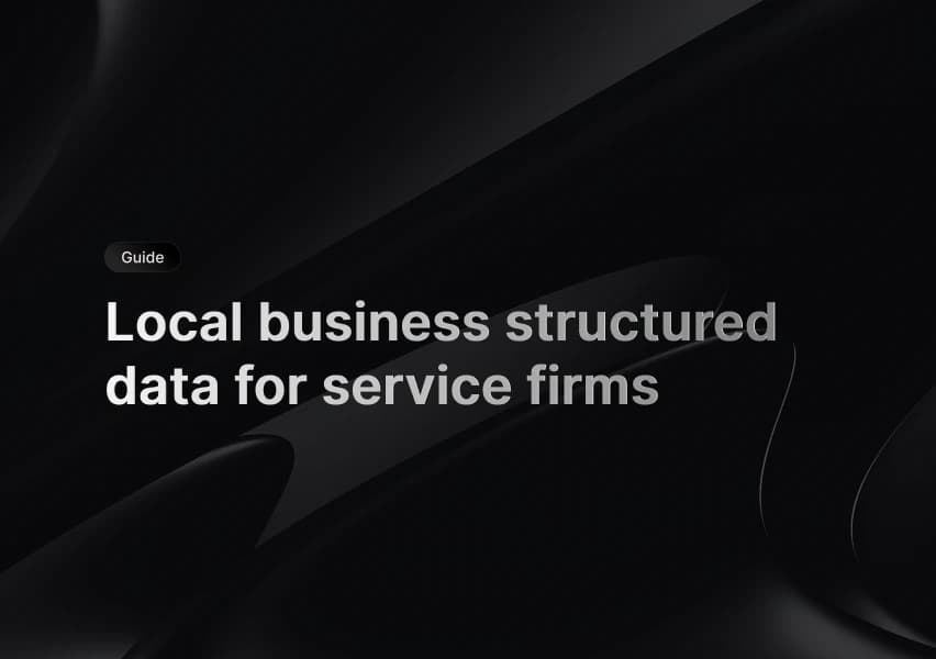 LocalBusiness JSON-LD data fields for a service company