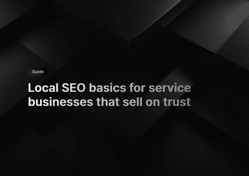 Local SEO checklist showing Google Business Profile and on-site signals