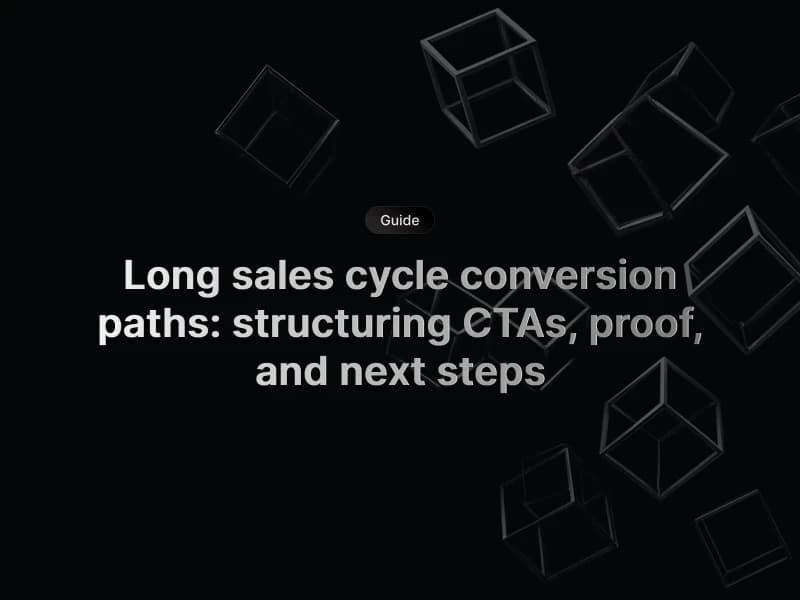 Abstract path showing stages of conversion for long sales cycles