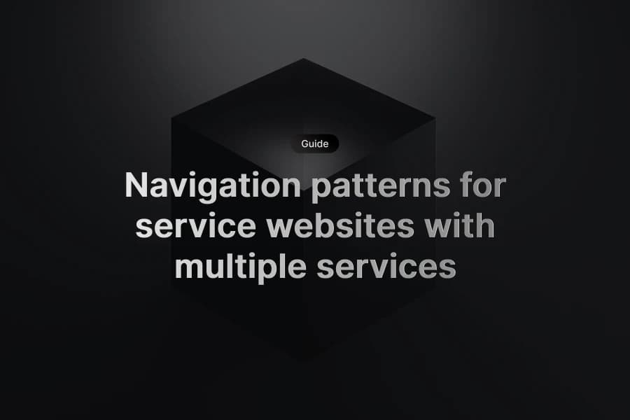 Navigation map showing global, service, and in-page navigation layers