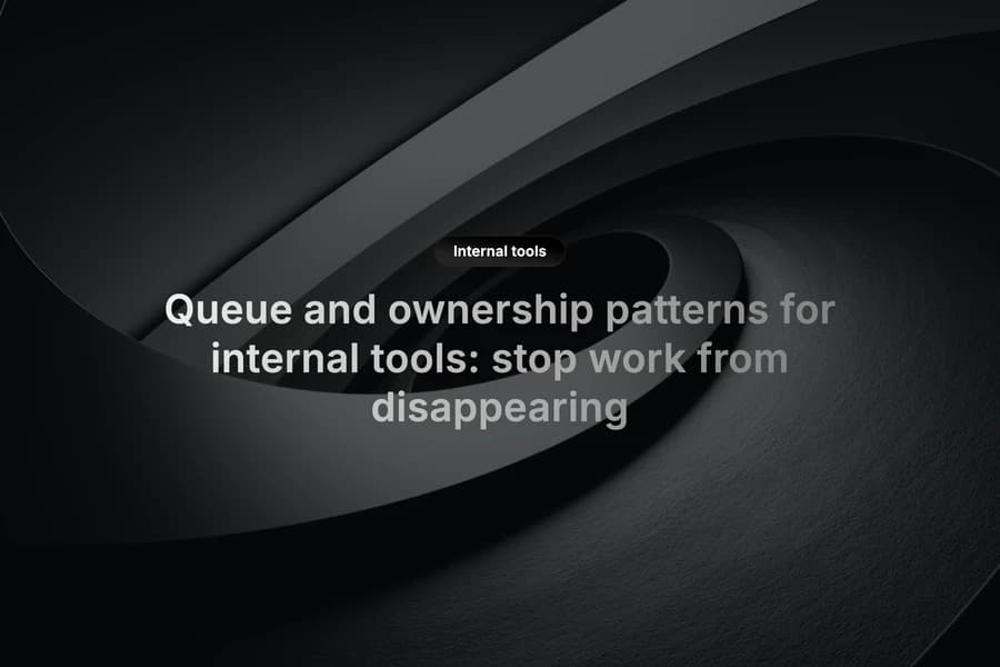 Operations queue board with owners and status lanes