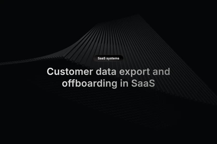 SaaS offboarding workflow with data export and deletion status