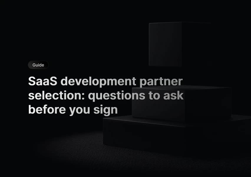 Decision checklist for choosing a SaaS development partner