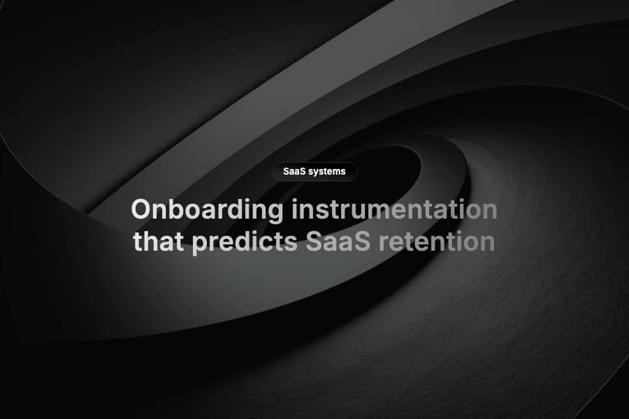 SaaS onboarding analytics board showing activation and retention risk signals