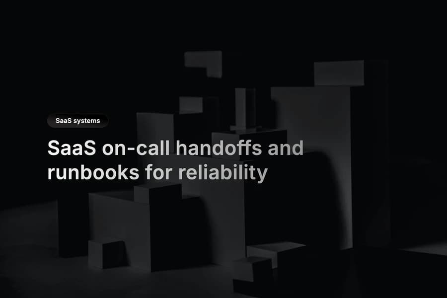 On-call handoff board with runbook status and incident timeline