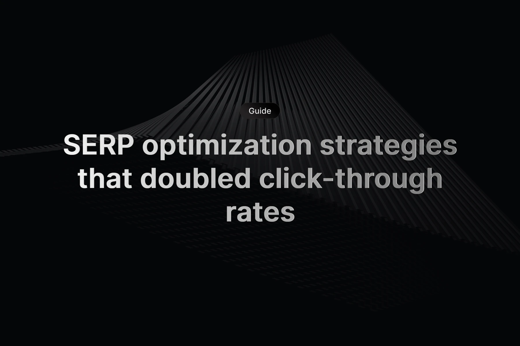 SERP optimization dashboard showing click-through rate improvements and revenue impact from systematic optimization strategies
