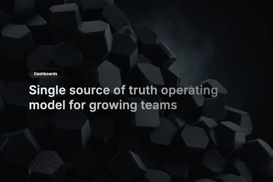 Unified operating model connecting teams to one trusted metrics layer