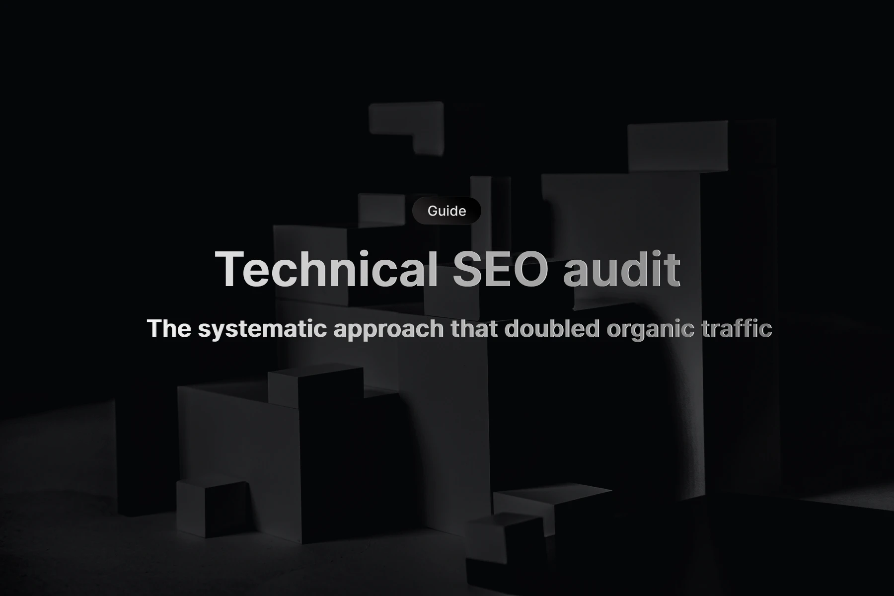 Technical SEO audit dashboard showing organic traffic growth from systematic optimization approach