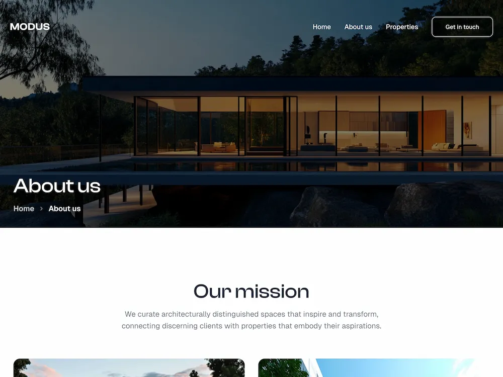 Modus – Digital experience for premium real estate project showcase - A modern website for luxury properties—built to impress buyers, support sales, and reflect the premium value of high-end real estate. (image 2 of 3)