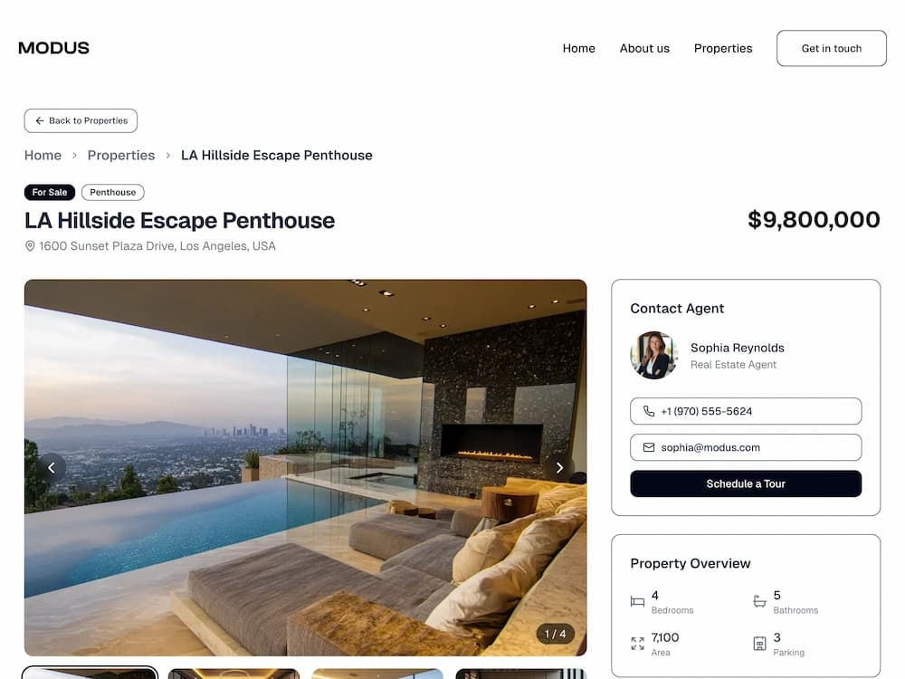 Modus – Digital experience for premium real estate project showcase - A modern website for luxury properties—built to impress buyers, support sales, and reflect the premium value of high-end real estate. (image 3 of 3)
