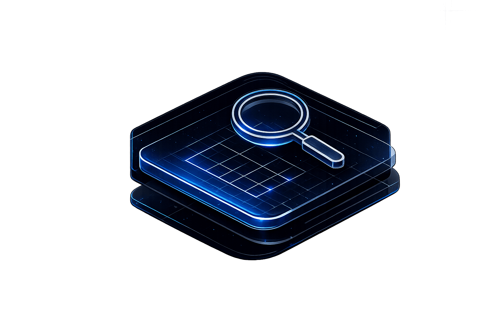AI workflow audit represented by a magnifying glass over a process map