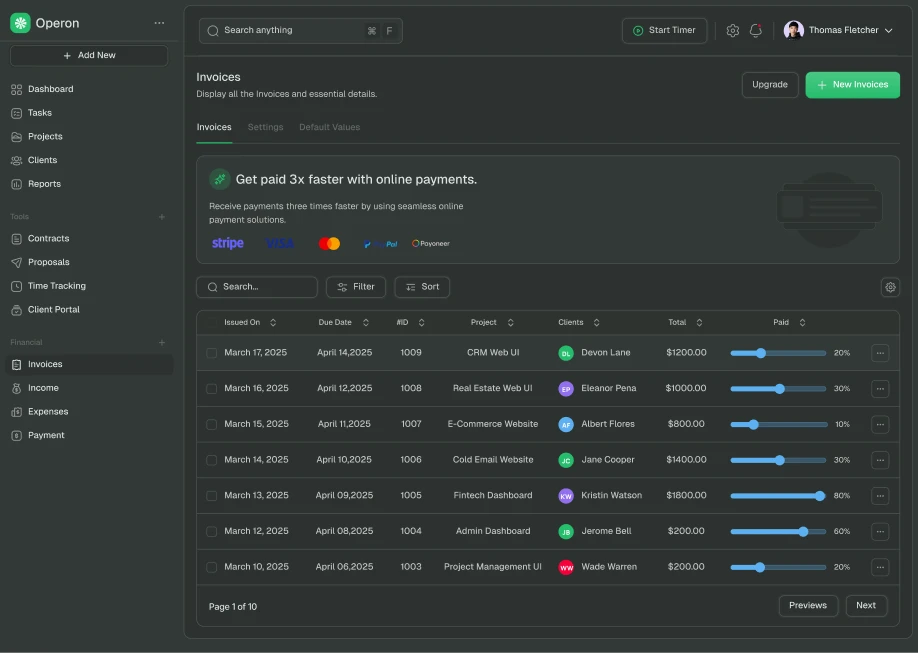Sales and pipeline dashboard preview