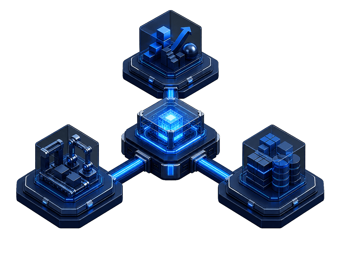 A modular AI workflow system connected through one central control layer