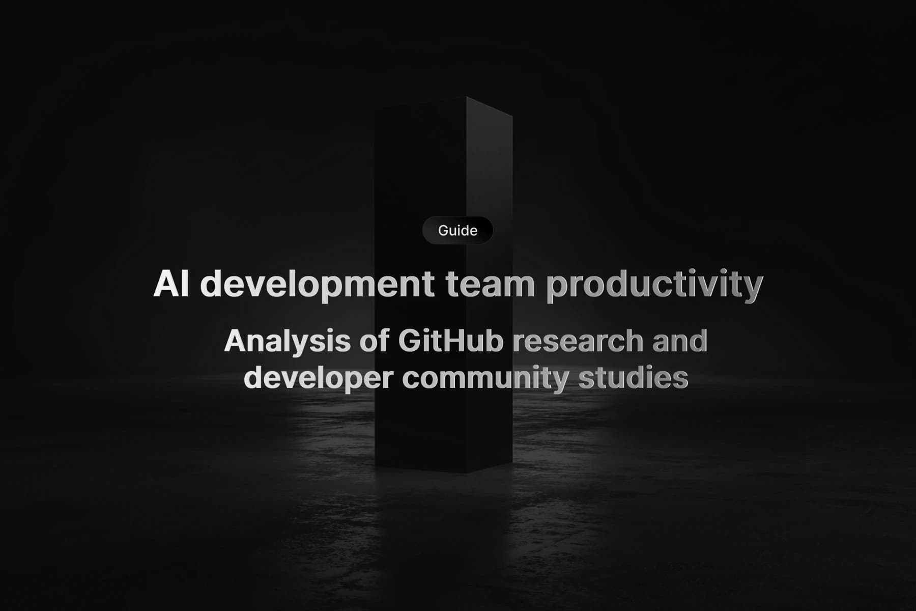 AI development team productivity analysis dashboard showing GitHub research data, Stack Overflow satisfaction trends, and enterprise measurement frameworks with SPACE methodology