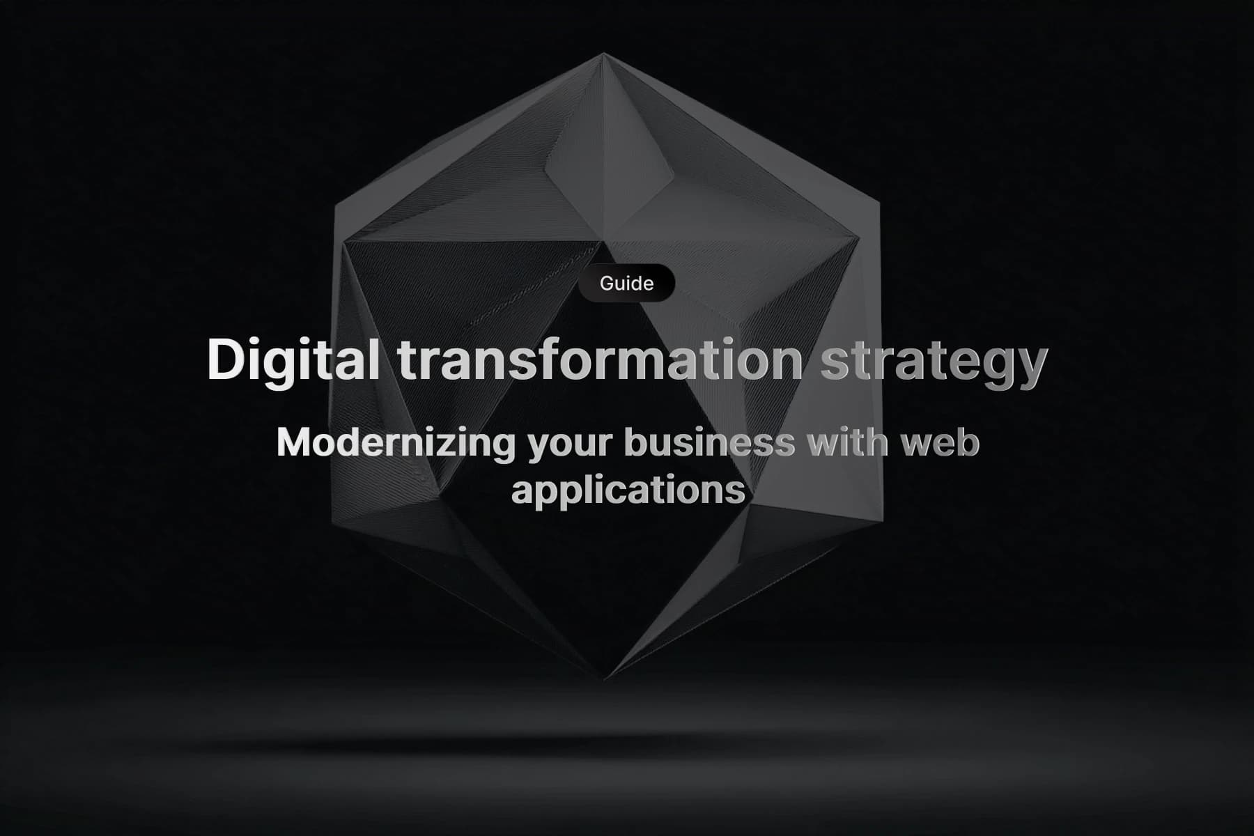 Executive team analyzing digital transformation roadmap with modern web application interfaces and business process diagrams on large displays