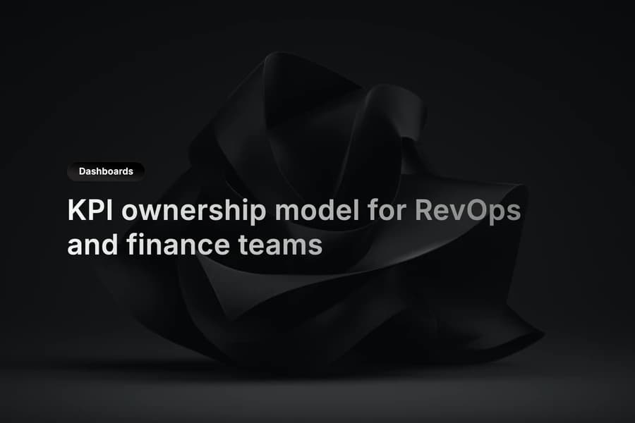 KPI governance board connecting RevOps and finance metrics