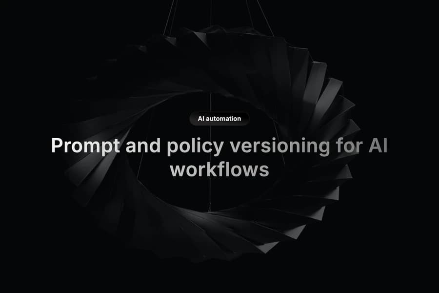 AI workflow policy version history with prompt revisions and release status
