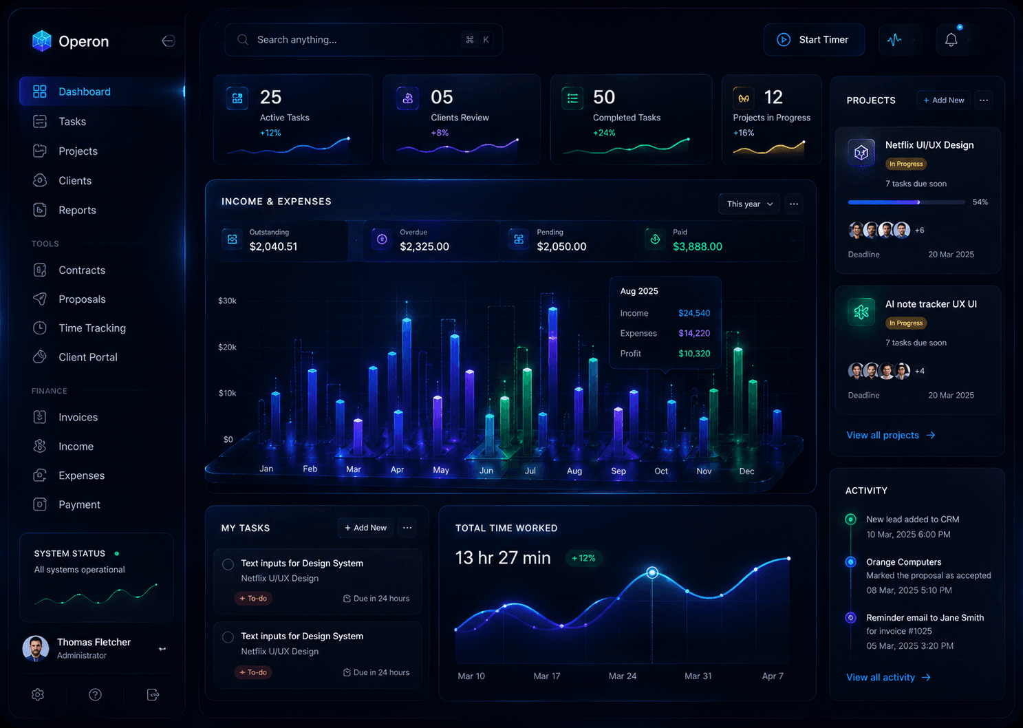 Customer-facing SaaS product interface concept with account workflows, product data, and operational controls
